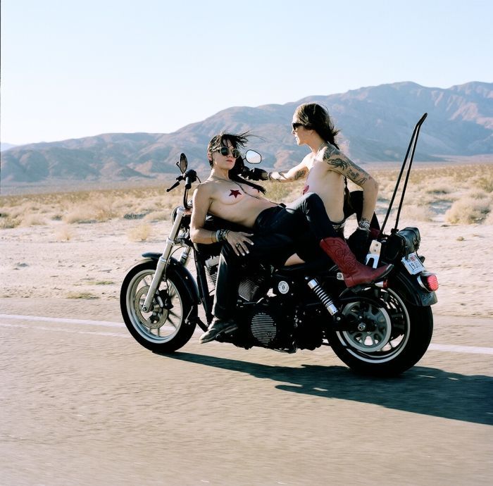 Girls on a motorcycle in Torreon